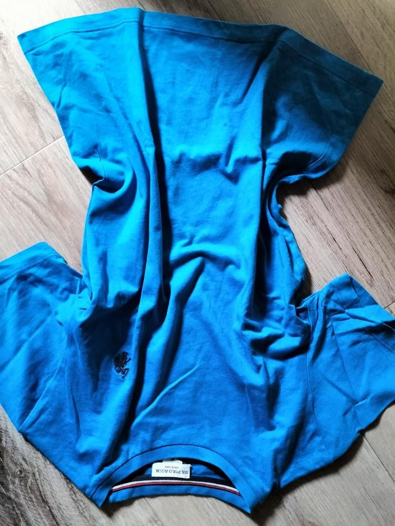 Blauwe T shirt. Merk UsPolo,  maat 140, Enfants & Bébés, Vêtements enfant | Taille 140, Enlèvement ou Envoi