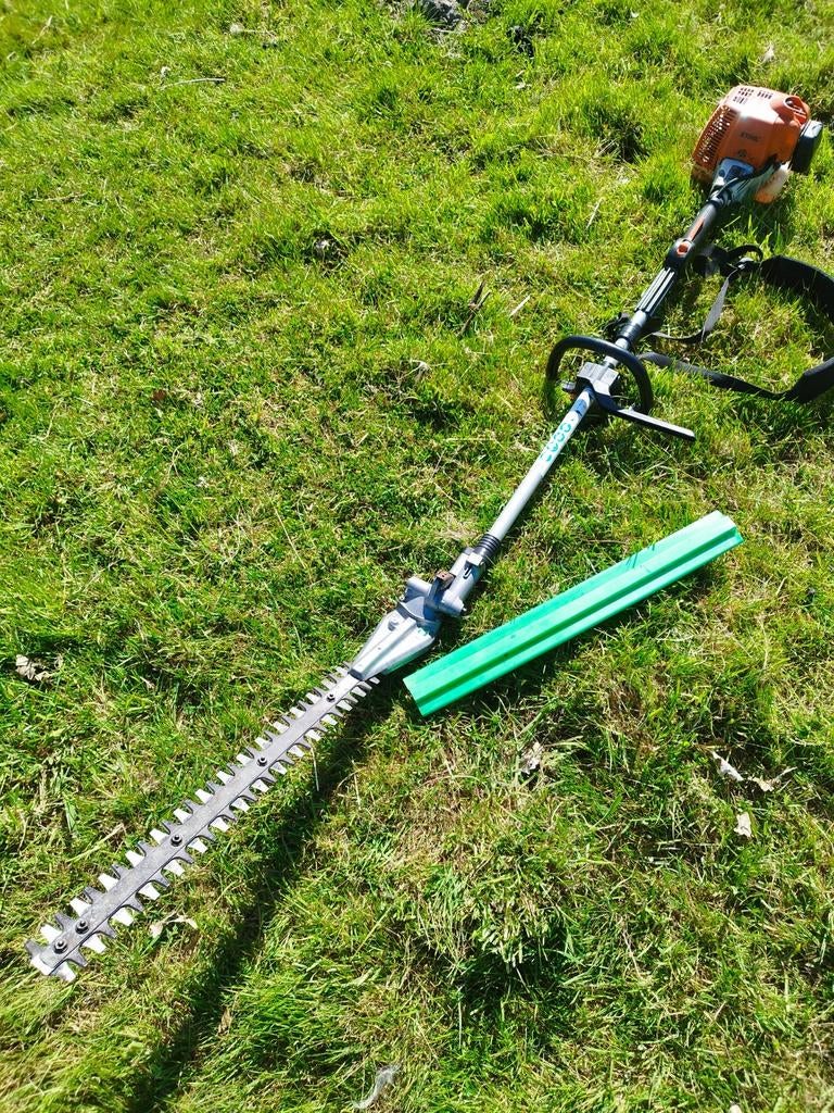 Stihl benzine heggeschaar op steel HL75K in prima staat, Ophalen, Gebruikt, Benzine, Stilh