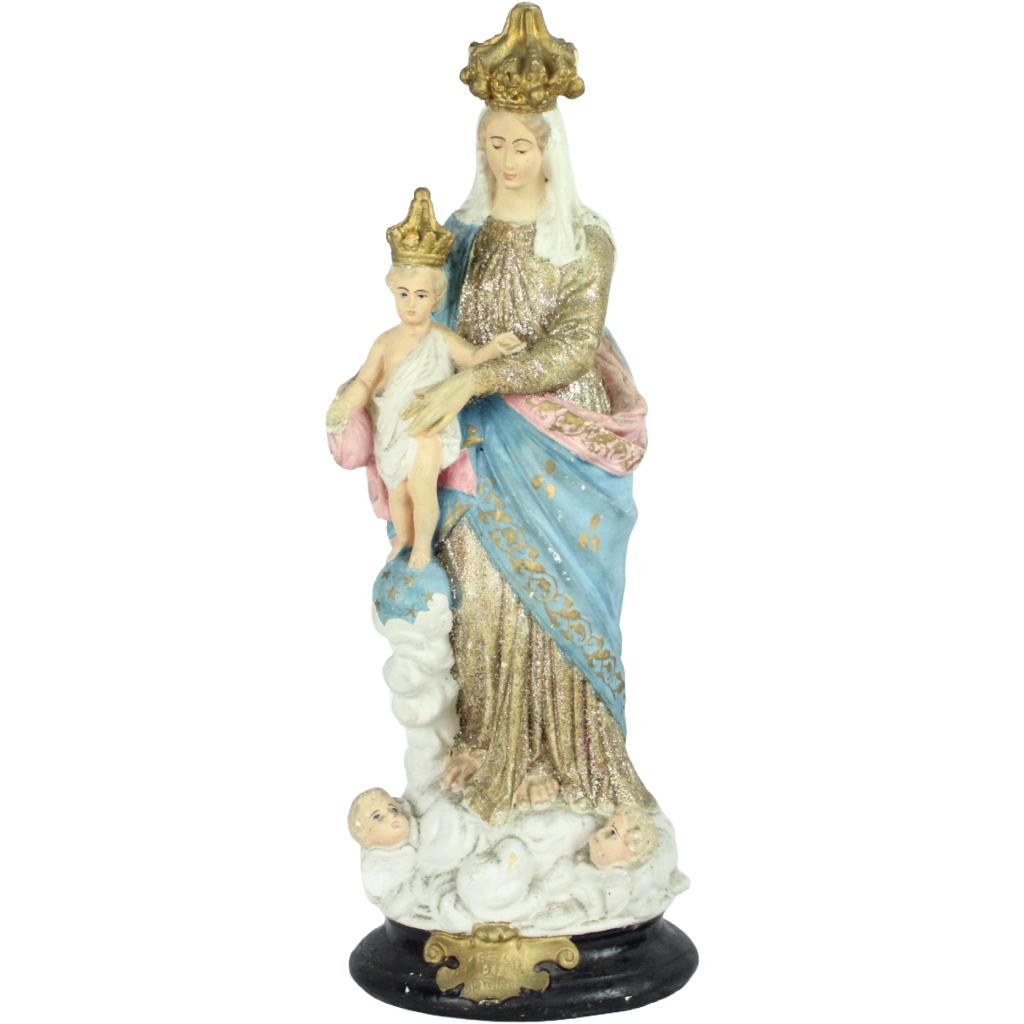 Beeld Maria met Kind – Regina del Rosario – ca. 1940–1965, Antiek en Kunst, Antiek | Religieuze voorwerpen, Ophalen of Verzenden