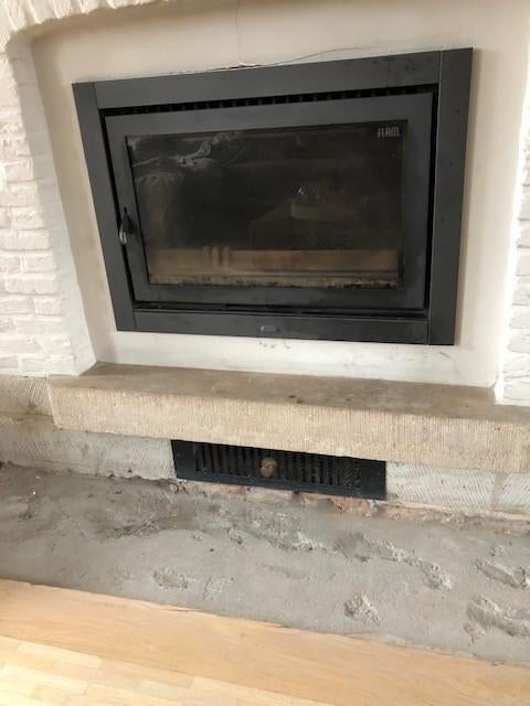 inbouwkasette openhaard, Huis en Inrichting, Ophalen, Gebruikt, Inbouwhaard, Houthaard