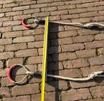 Rekstok trapeze met ringen + 2 groene schommelstoelen, Ophalen of Verzenden, Gebruikt, Schommel