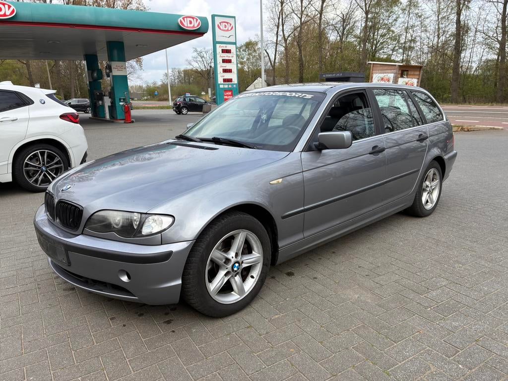 Bmw 318d touring, Auto's, Zwart, Leder, Bedrijf, 5 deurs