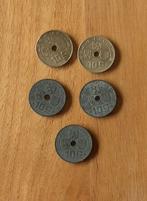 5 munten Belgique-België 10 c, Ophalen of Verzenden, Losse munt