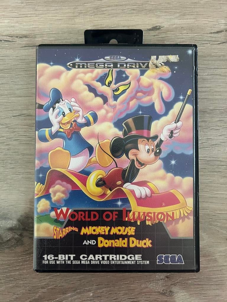 Game Sega Mega Drive World of Illusion Met instructies, Games en Spelcomputers, Ophalen of Verzenden, Gebruikt, Mega Drive