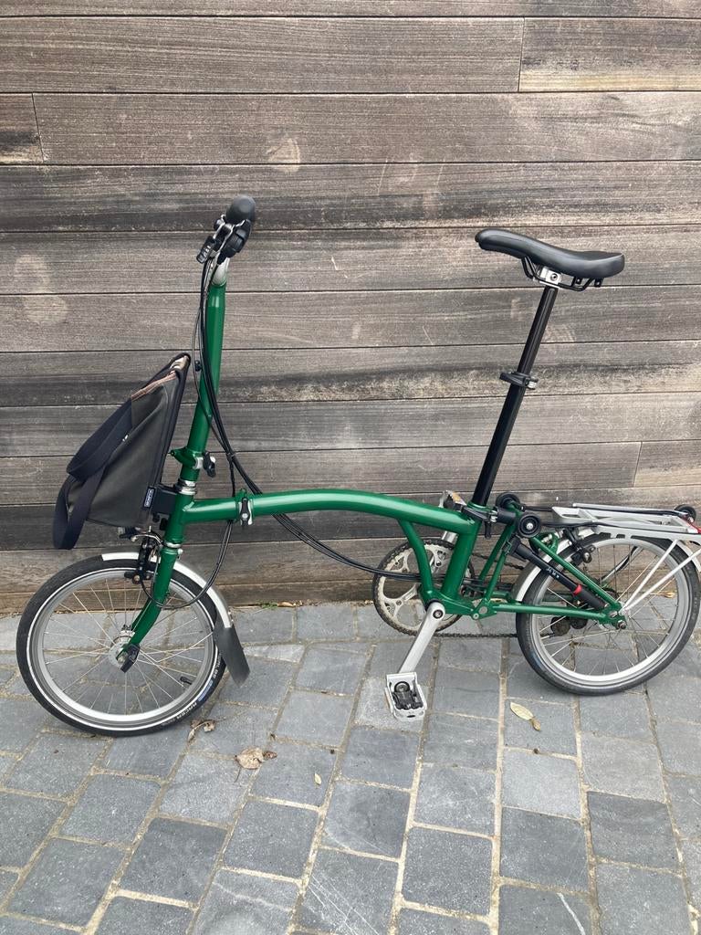 Brompton 6 versnellingen groen, Fietsen en Brommers, Ophalen, Zo goed als nieuw, Brompton, Versnellingen