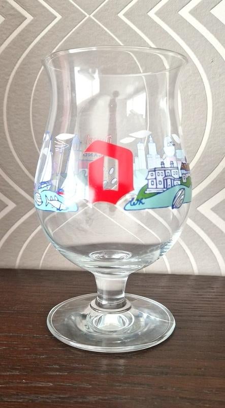 Duvel glas 'Rhode Island' USA, Ophalen of Verzenden, Bierglas