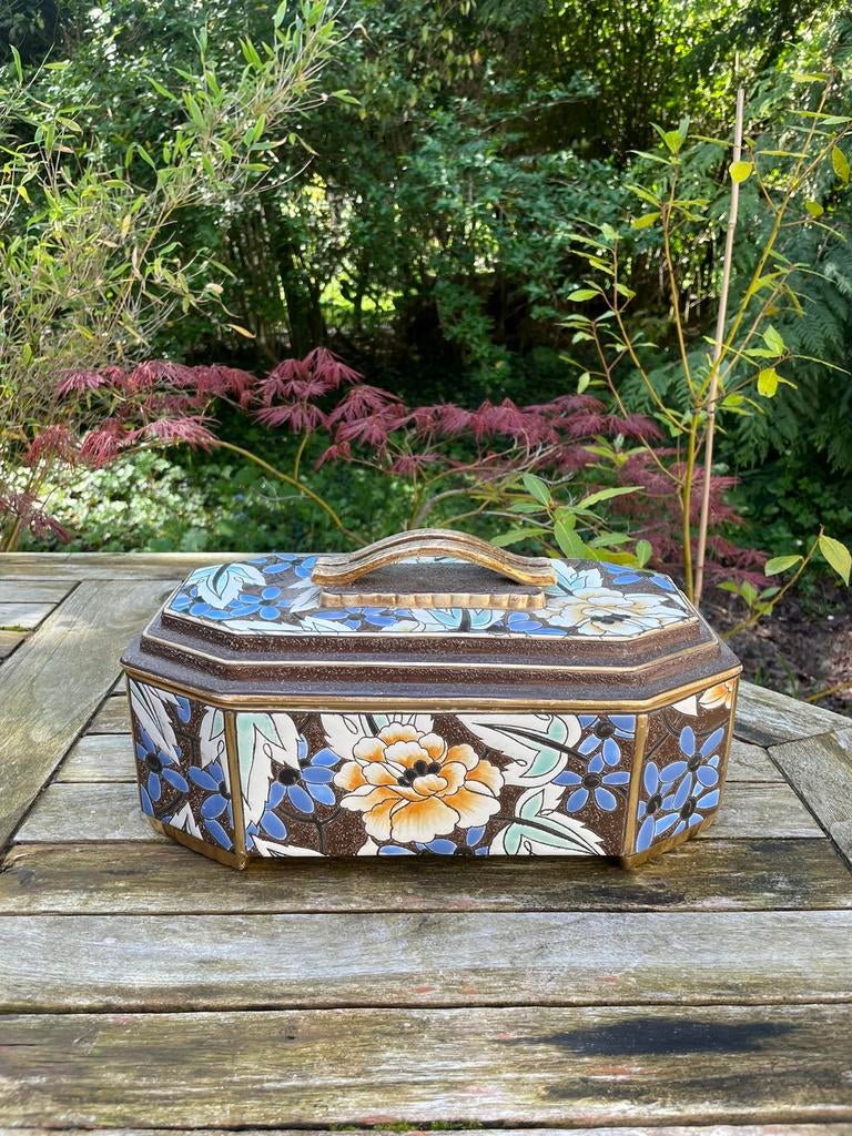 Boch grande bonbonnière art déco Chevallier, Antiquités & Art, Enlèvement ou Envoi