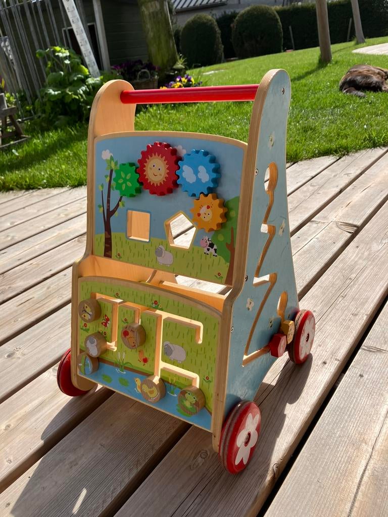 Loopwagentje hout, Ophalen, Gebruikt