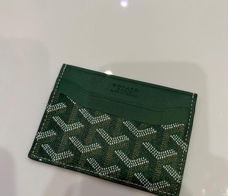 De Goyard Saint-Sulpice Cardholder (Green), Handtassen en Accessoires, Portemonnees, Zo goed als nieuw, Overige merken, Wit, Ophalen
