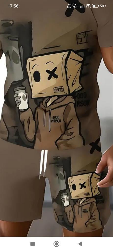 Set shorts en T-shirts, maat XXL, nieuw, nooit gedragen, Kleding | Heren, Grote Maten, Nieuw, Overige typen, Overige kleuren, Ophalen of Verzenden