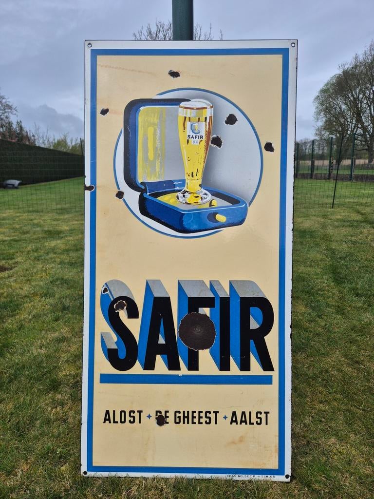 Safir emaille bord jaren 60 te ruil!, Verzamelen, Ophalen