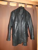 leren jas, Ophalen, Gedragen, Maat 48/50 (M), Zwart
