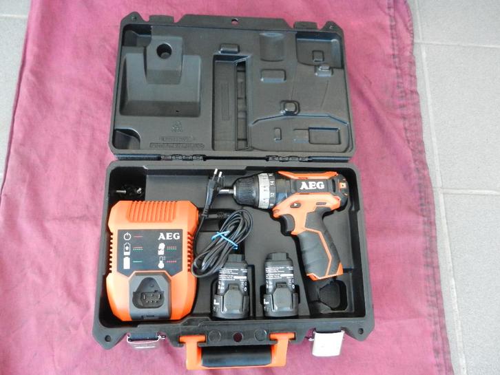 AEG BS 12C2 Boor & Schroefmachine, Bricolage & Construction, Outillage | Foreuses, Comme neuf, Foreuse et Perceuse, Enlèvement