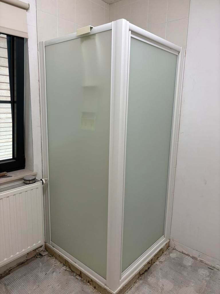 Douche complète bac 90 sur 90 cm.parois robinet, Maison & Meubles, Enlèvement ou Envoi, Comme neuf