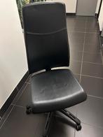 VOLMAR IKEA Roterende lichte bureaustoel - leder zwart, Enlèvement, Utilisé, Noir, Chaise de bureau