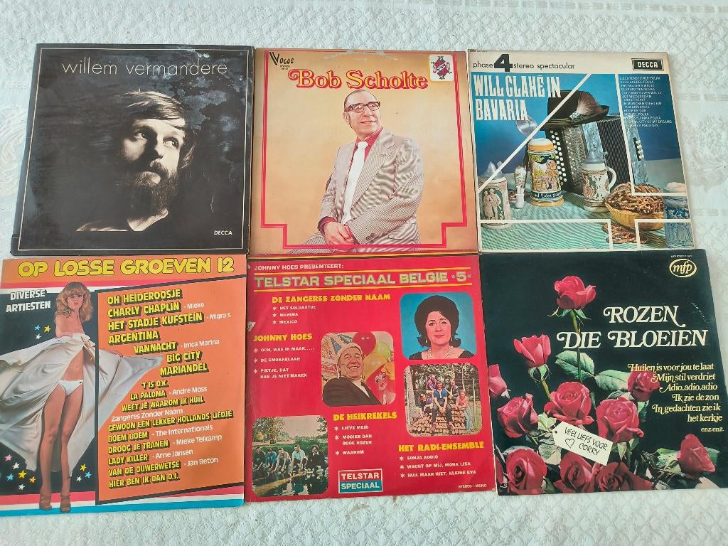 Lp's 70-80', 52 Lp's, 12 singles, Ophalen, Gebruikt, Nederlandstalig
