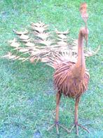 paon en fer forgé pat rouillé ...LONG 1M35 !, Jardin & Terrasse, Enlèvement ou Envoi, Neuf, Métal, Animal