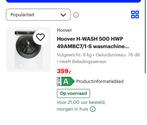 Wasmachine hoover 9kg, Elektronische apparatuur, Wasmachines, Ophalen, Zo goed als nieuw