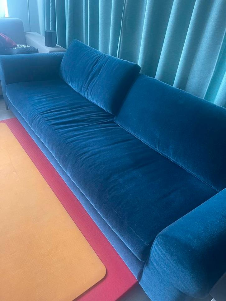 canapé Minotti original, Maison & Meubles, Chambre à coucher | Canapés-lits, Utilisé, 120 cm, 220 cm, Queen size, Bleu, Enlèvement