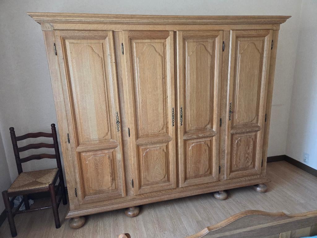 Chambre à coucher complète en chêne massif, Maison & Meubles, Chambre à coucher | Chambres à coucher complètes, Enlèvement, Utilisé