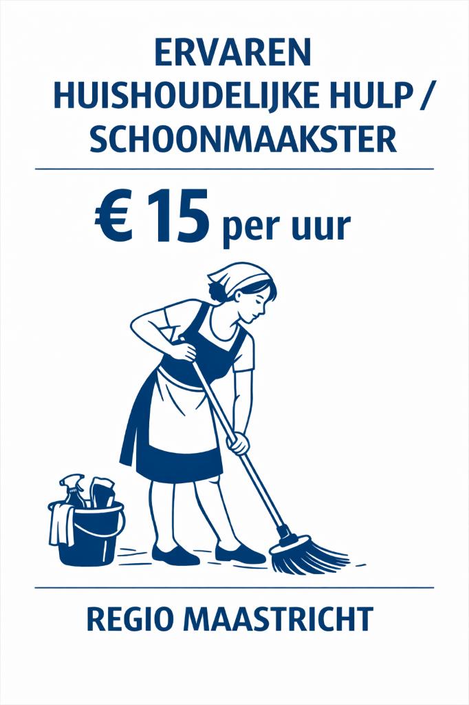 Poetsvrouw regio Maastricht