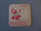 oud bierviltje Stella Artois Leuven Bierfestival 1956, Ophalen of Verzenden, Zo goed als nieuw, Viltje(s), Stella Artois