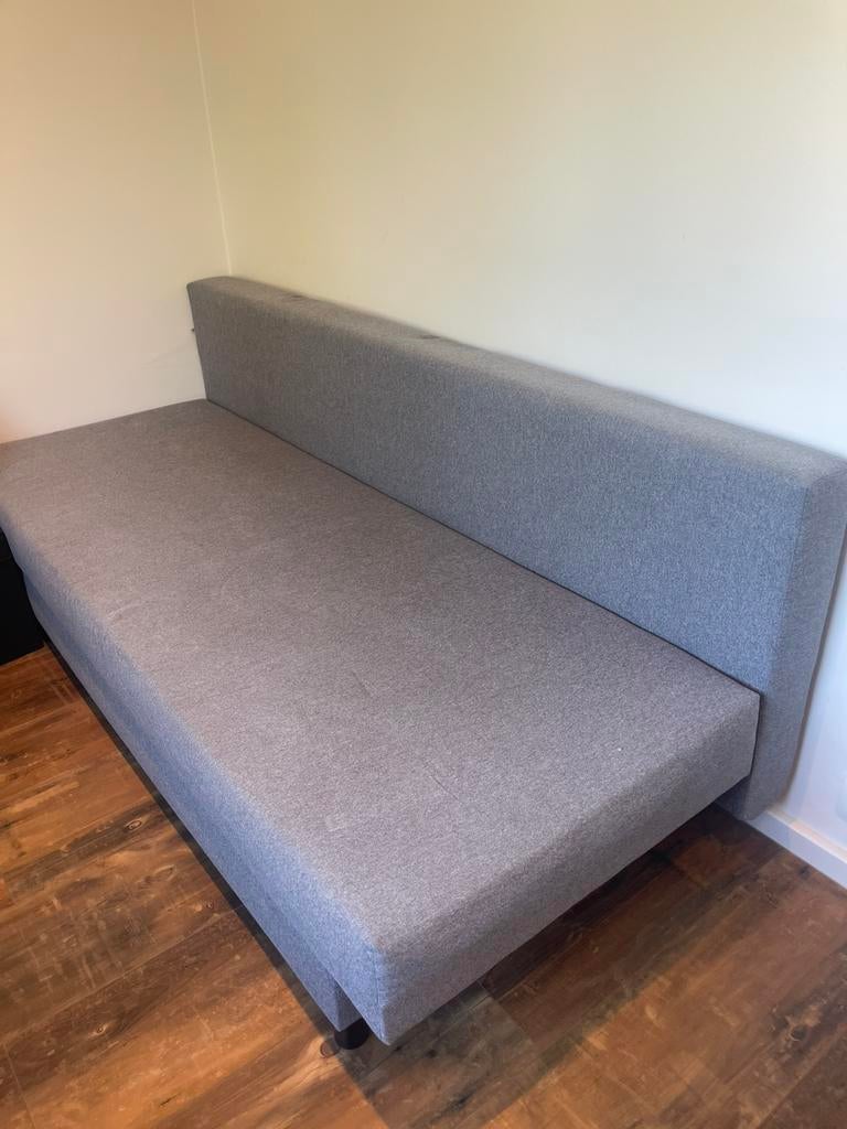 Ikea 3-zit slaapbank grijs, Maison & Meubles, Chambre à coucher | Canapés-lits, 90 cm, Gris, Comme neuf, Enlèvement