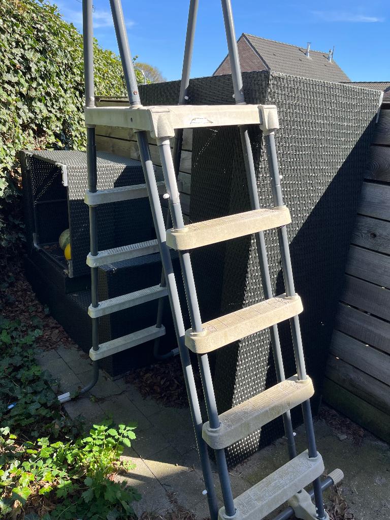 Zwembad +zoutwatersysteem en stofzuiger, Tuin en Terras, Zwembaden, Gebruikt, Rond, 300 cm of meer, Ophalen