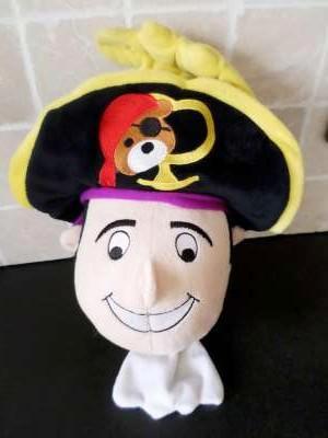 Piet piraat hoofd knuffel, Kinderen en Baby's, Speelgoed | Knuffels en Pluche, Zo goed als nieuw, Ophalen of Verzenden
