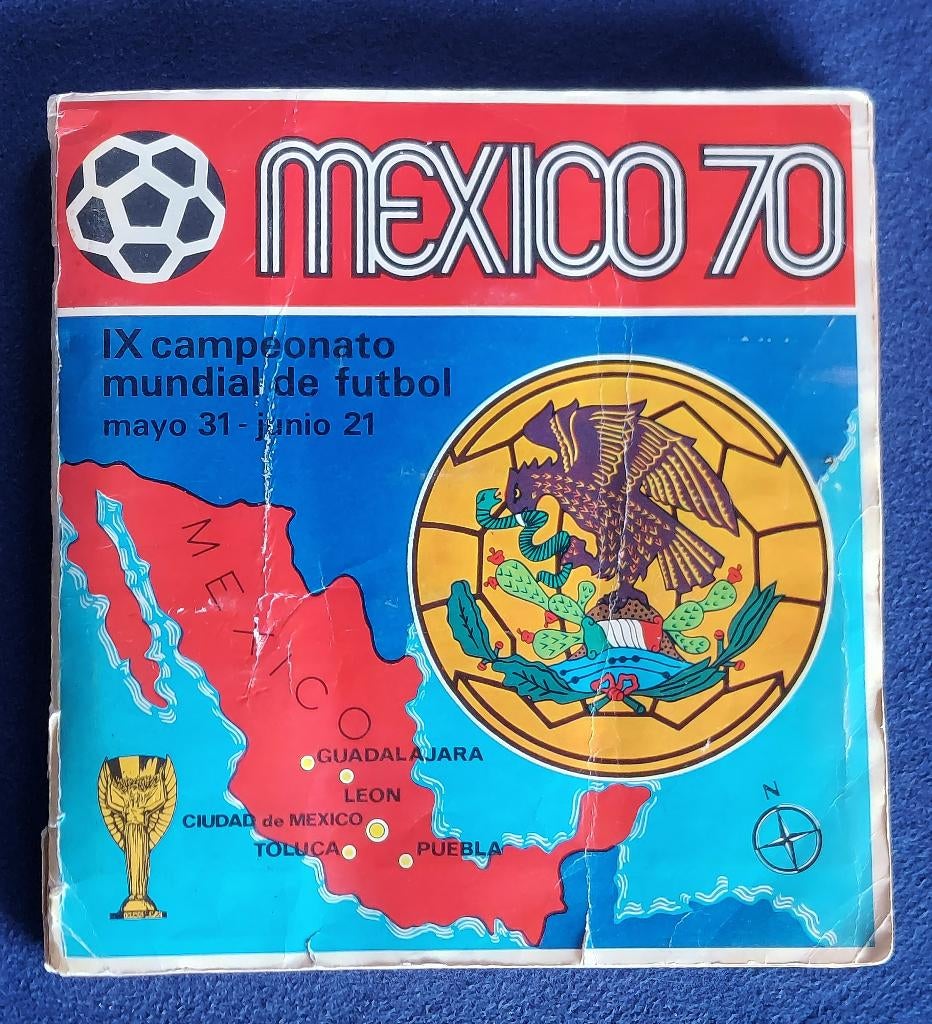Panini sticker album voetbal  ' WK Mexico 1970 ' -, Ophalen of Verzenden, Gebruikt, Meerdere stickers
