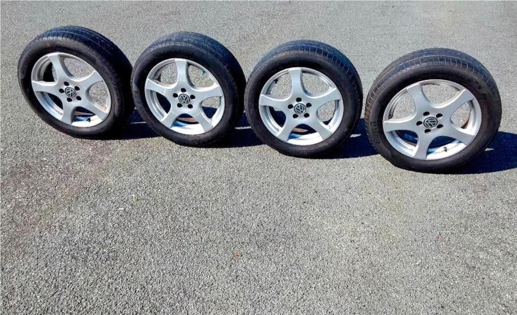 Roues alu originales VW, pour VW, Seat et Skoda, Autos : Pièces & Accessoires, Pneus et Jantes, 16 pouces, Pneus été, 205 mm