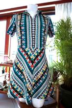 vintage kleurrijk bijzondere jurk, Kleding | Dames, Jurken, Maat 38/40 (M), Overige kleuren, Vintage Dressing, Ophalen of Verzenden