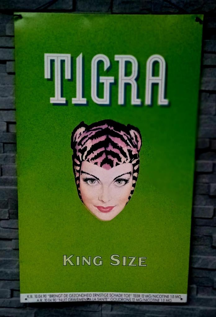 Panneau publicitaire Tigra, Collections, Enlèvement ou Envoi, Panneau publicitaire