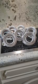 Inbouwspots richtbaar inox, Ophalen, Zo goed als nieuw, Metaal of Aluminium, Plafondspot of Wandspot