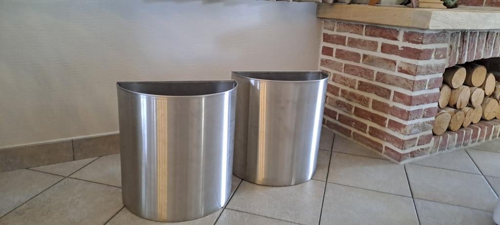 Nieuw 2x zware inox vuilbak, Ophalen