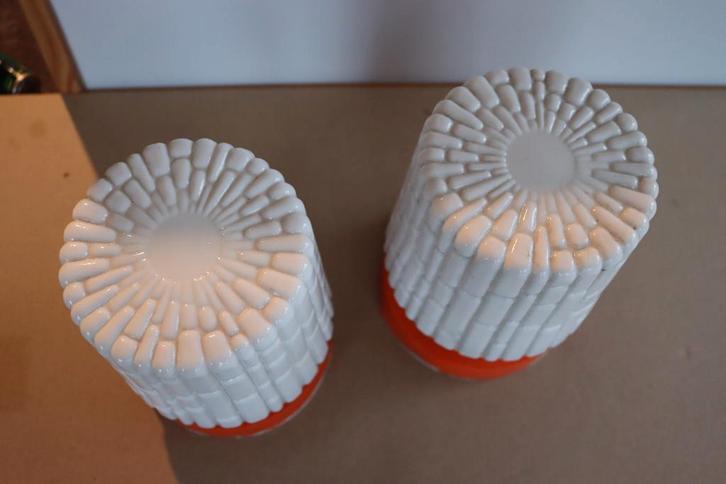 Retro wandlamp set, Huis en Inrichting, Lampen | Wandlampen, Gebruikt, Glas, Ophalen