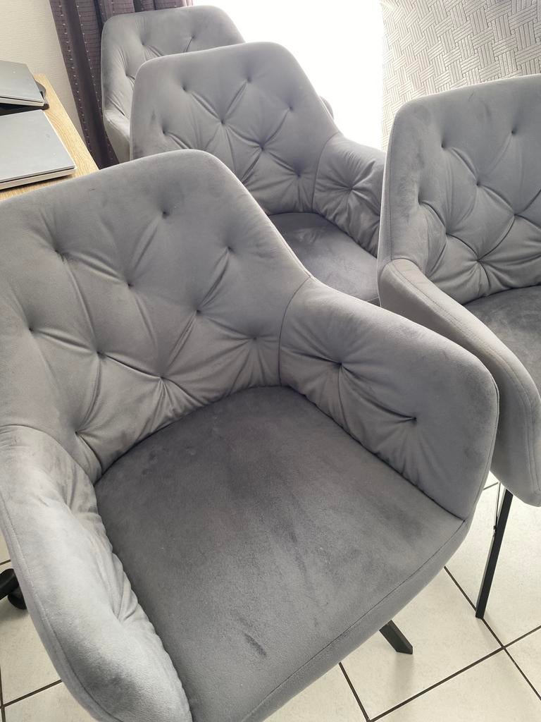 Draai stoelen 4 stuks, Maison & Meubles, Chaises, Enlèvement, Utilisé, Tissus, Quatre