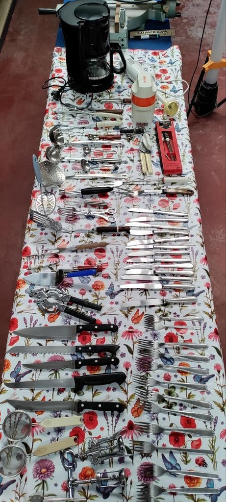 Trapladder huishoudtrap lot keukengerei koffiezet mixer, Huis en Inrichting, Keuken | Bestek, Ophalen