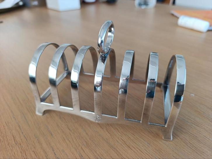 Porte-toasts ancien en métal argenté – style vintage, Antiquités & Art, Antiquités | Services (vaisselle) pièces