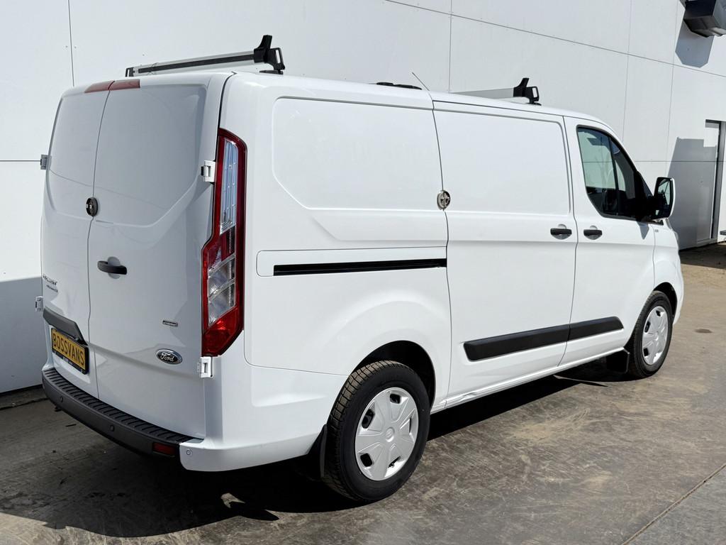 Ford Transit Custom 340 1.0 PHEV 120PK Benzine Automaat L1H1, Auto's, Stof, Gebruikt, 4 cilinders, Wit