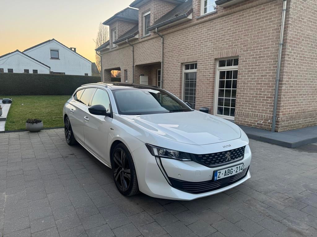 Peugeot 508 SW 1.6b GT*39750km*NachtzichtPanoLederLedMassage, 4 cilinders, Wit, Leder, 5 deurs