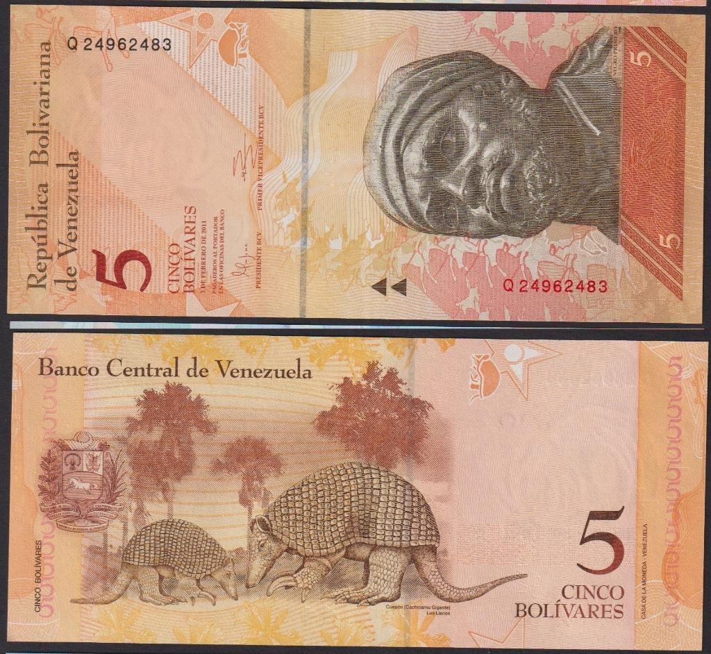 Venezuela 5 Bolivares, Ophalen of Verzenden, Los biljet