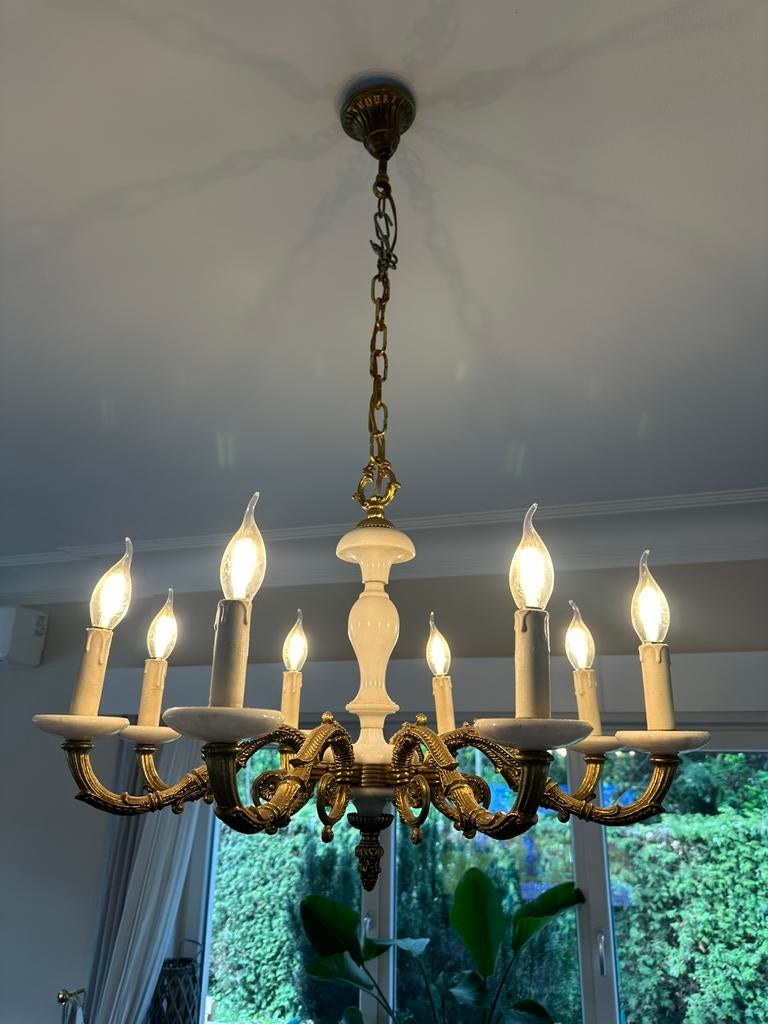 Luster goud kleur met marmer, Enlèvement, Comme neuf