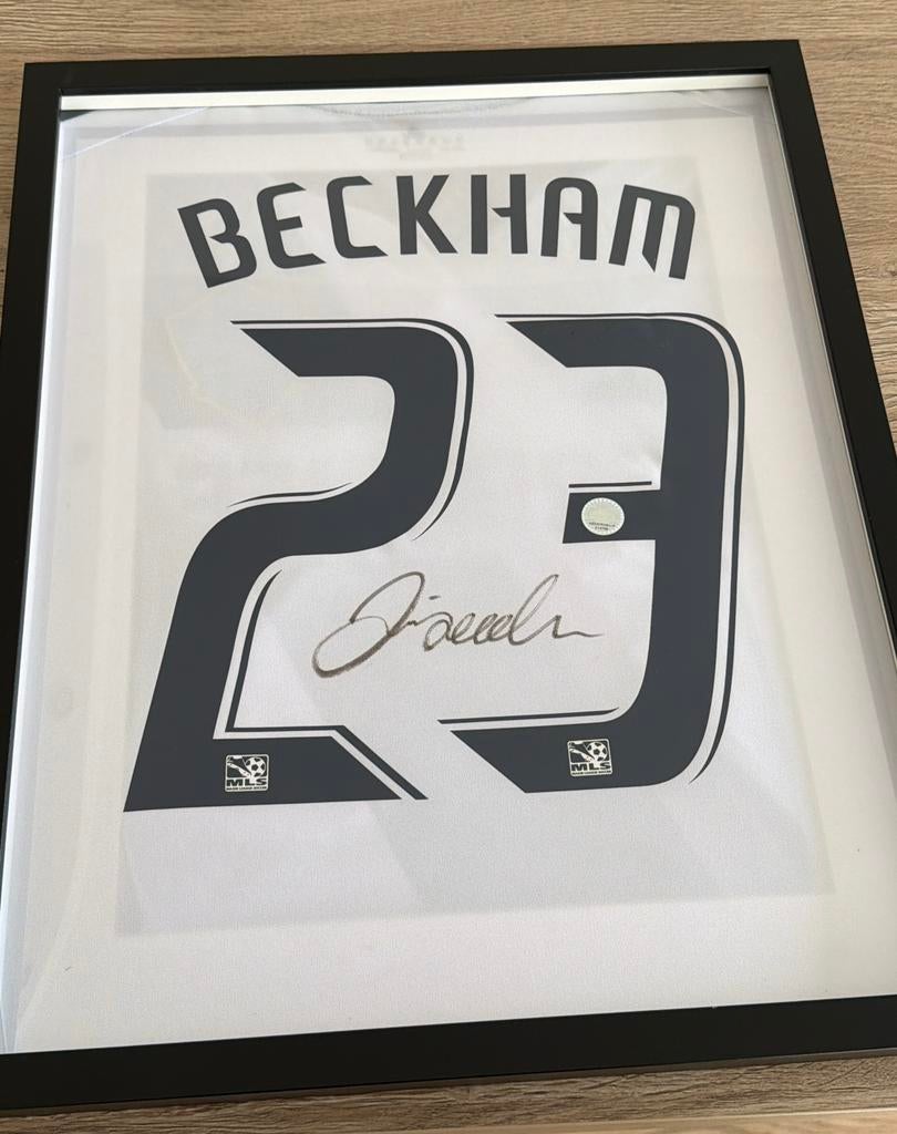 Gesigneerd LA Galaxy shirt van David Beckham met COA, Verzamelen, Ophalen, Zo goed als nieuw, Shirt