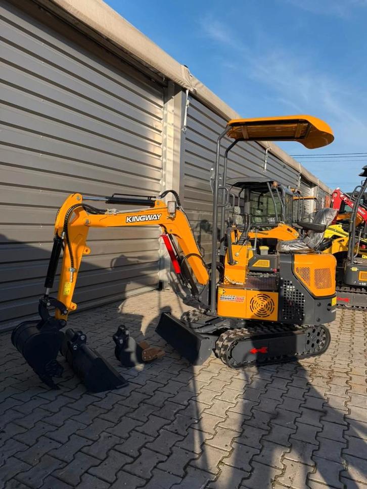 PROMO! Mini-pelle Kingway Bagger1000 bras pivotant, 3 godets, Articles professionnels, Machines & Construction | Grues & Excavatrices