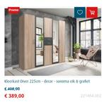 Grote kleerkast (2 jaar oud), 200 cm ou plus, Avec espace de penderie, Comme neuf, Enlèvement