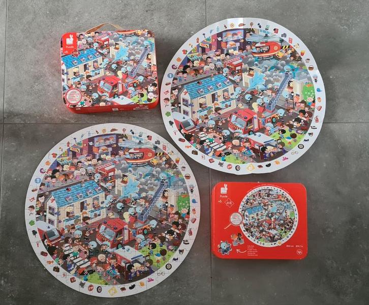 Puzzels janod 100 en 208 stukken, Maison & Meubles, Accessoires pour la Maison | Sous-verres & Sous-plats, Enlèvement