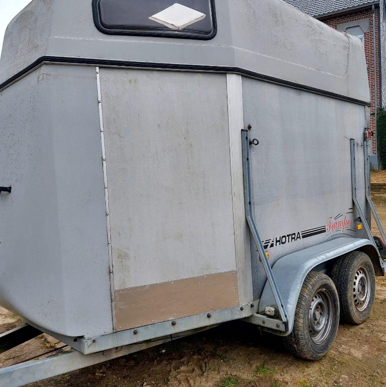Mooie paardentrailer voor 2 paarden, Enlèvement, Utilisé, Autres matériaux, Remorque 2 chevaux