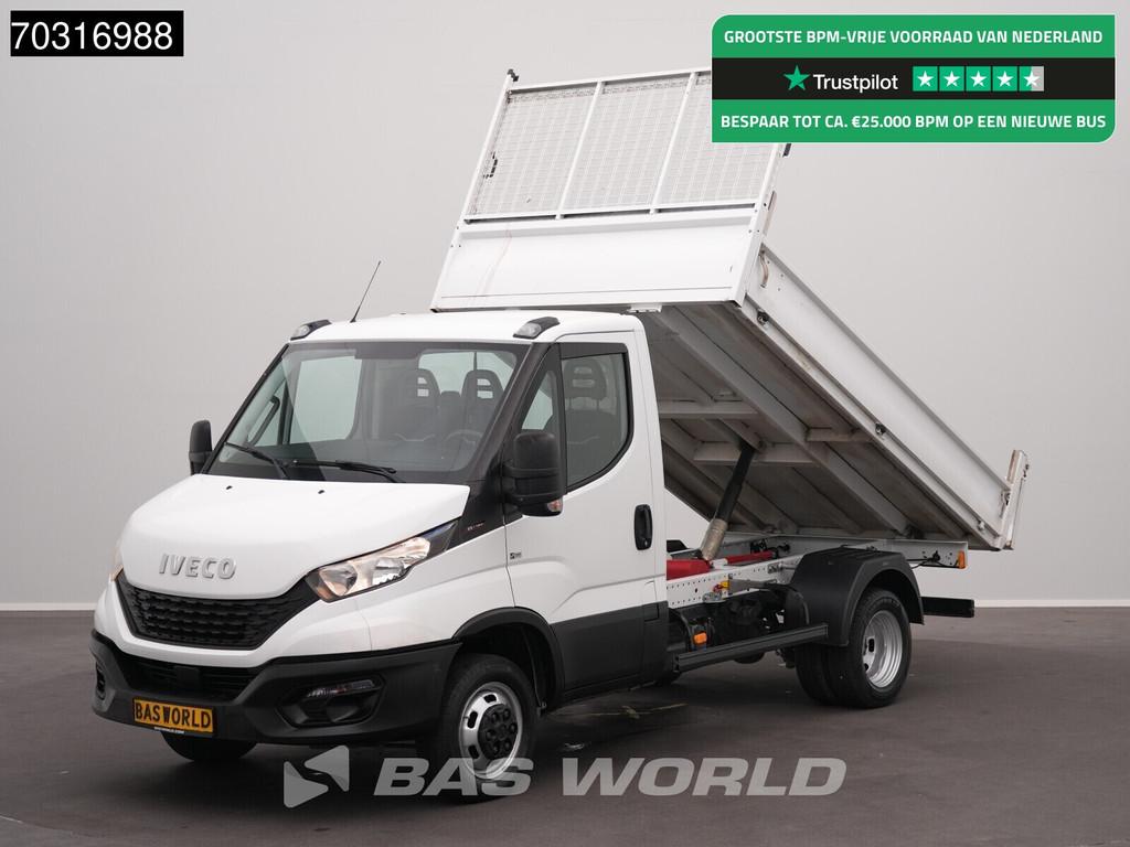 Iveco Daily 35C16 3.0L 160PK Dubbellucht Kipper 3,5t Trekhaa, Stof, Gebruikt, Euro 6, Iveco