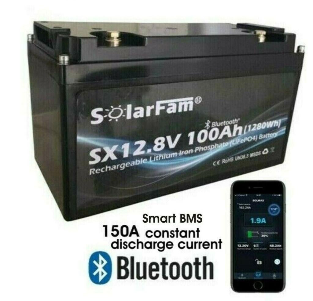 Batterie LifePo4 12V 100Ah, Ophalen, Gereviseerd